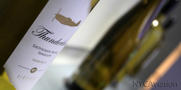 747-8I cabin mockup wine bottles