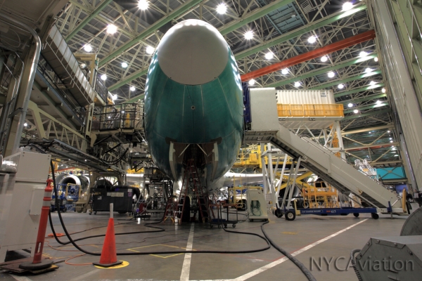 First Lufthansa 747-8I under-nose