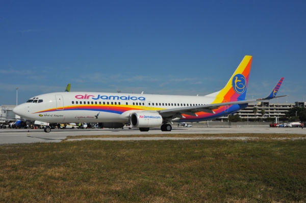 Air Jamaica 737-800 9Y-JMA at FLL. (Photo by David M Knies)