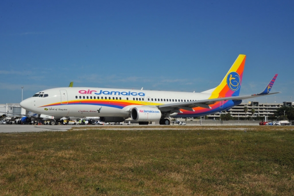 Air Jamaica 737-800 9Y-JMA at FLL. (Photo by David M Knies)