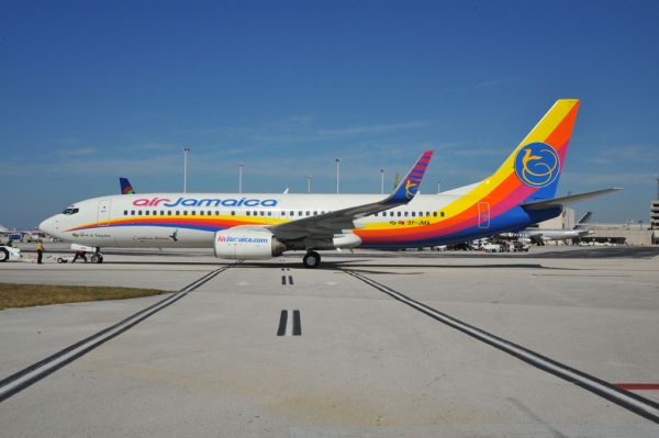 Air Jamaica 737-800 9Y-JMA at FLL. (Photo by David M Knies)
