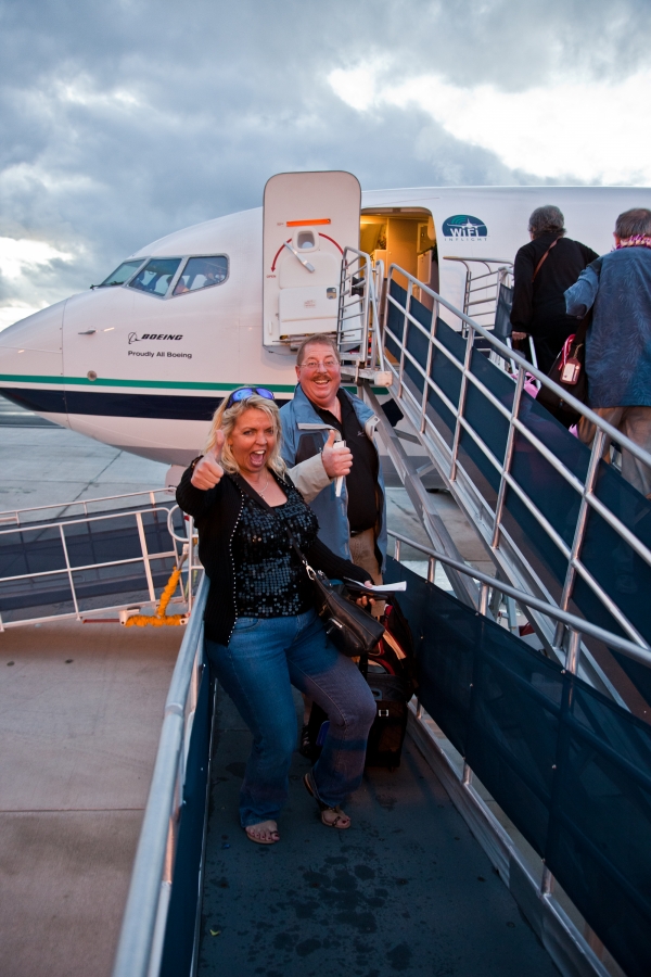 Boarding.