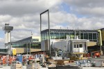 Outside view of the new gates along with the JFK control tower.