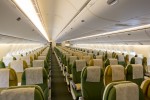Coach cabin facing backward