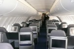Lufthansa Boeing 747-8I upper deck business class cabin. (Photo by Chris Sloan/Airchive.com)