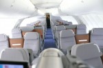 Lufthansa Boeing 747-8I upper deck business class cabin. (Photo by Chris Sloan/Airchive.com)