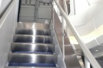 Lufthansa Boeing 747-8I stairs to upper deck business class cabin. (Photo by Chris Sloan/Airchive.com)