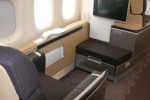 First Class on Lufthansa Boeing 747-8I. (Photo by Chris Sloan/Airchive.com)