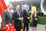Ribbon cutting at Lufthansa 747-8I delivery event. (Photo by Chris Sloan/Airchive.com)