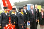 Ribbon cutting at Lufthansa 747-8I delivery event. (Photo by Chris Sloan/Airchive.com)