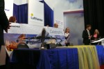 The ceremonial delivery paperwork signing. (Photo by Chris Sloan/Airchive.com)