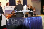 The ceremonial delivery paperwork signing. (Photo by Chris Sloan/Airchive.com)