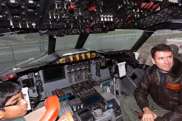 Cockpit tour with CDR Gregg Sleppy