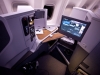 Our business class seat, 9A, for our redeye to London via Dallas.