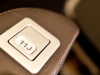 You might think this is a boring picture of our seat number, but it's more than that. This also shows the lip of the aisle-facing armrest, which can raise up and down for comfort and added privacy.