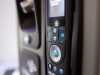 A close up of the remote, complete with in screen reminder of who you're flying with today.