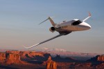 Learjet 85 in the air.
