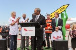 Congressman Chaka Fattah addresses the Philadelphia tailgate party.