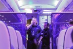 Virgin America Flight 10 Captain, John Bragger, gives a pre-flight briefing. (Photo by Manny Gonzalez/NYCAviation)
