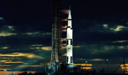 Apollo 17 awaits launch at Cape Canaveral. (Photo by NASA)