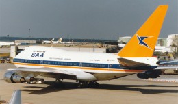 A South African Airways Boeing 747SP ZS-SPE on the ground at Frankfurt