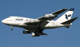 An Iran Air Boeing 747SP. (Photo by Tom Alfano)