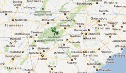 The plane went down in the southwestern corner of North Carolina