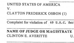 Federal Complaint against JetBlue Flight 191 pilot Clayton Osbon