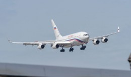 Emergency meeting at the UN about the situation in Syria brought some special visitors to JFK on Monday, including this IL-96 carrying the Russian Foreign Minister, Sergey Lavrov.