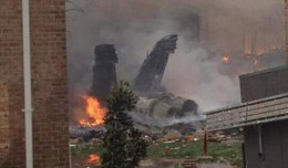 Wreckage of the F/A-18 which crashed in Virginia Beach