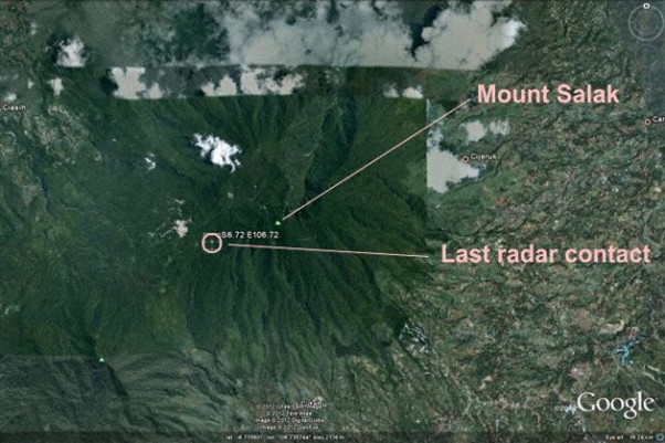 (Map by The Aviation Herald/Google Earth)