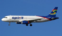 A shiny Spirit Airlines Airbus A320. (Photo by Matt Molnar)