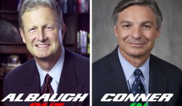 Retiring Boeing Commercial Airplanes President and CEO Jim Albaugh, left, has been replaced by Ray Conner, right. (Photos by Boeing)