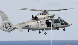 A Mexican Marines Eurocopter AS565 Panther helicopter similar to the one that crashed. (Photo by Mass Communication Specialist Seaman Patrick Grieco/US Navy)