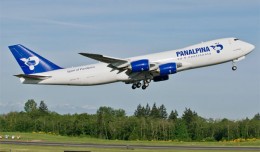 Atlas Air's fourth Boeing 747-8F (N850GT) wears a Panalpina livery. (Photo by Boeing)
