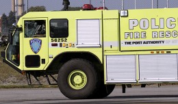 A Port Authority fire truck in action. (Photo by Matt Molnar)