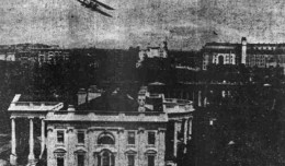 A Washington Herald cover photo captured Atwood's approach to the White House South Lawn. (Photo by G.V. Bock, via Library of Congress)