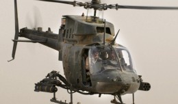 An OH-58D Kiowa Warrior helicopter from the 1st Infantry Division. (Photo by SSgt Shane A. Cuomo/US Army)