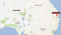 The vintage de Havilland DH.84 Dragon crashed northwest of Brisbane. (Map by NYCAviation/Google Maps)
