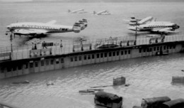 LaGuardia Airport was severely flooded by a Nor'easter on November 25, 1950. (Photo by Queens Borough Public Library)