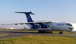 This is Syria's only operational Ilyushin Il-76 transport aircraft (YK-ATA), seen here at Paris-Le Bourget Airport in 2009. It may have been used to transport Mil Mi-25 attack helicopters to Syria from Russia through Iraqi airspace. (Photo by twin-otter64 via Flickr, CC-BY-NC-SA)