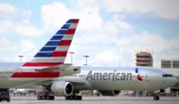 Some (renderings of) newly painted American jets rolling around an airport. (Screengrab from AA video)