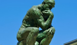 Auguste Rodin's sculpture "The Thinker" is among those on display at Charles De Gaulle Airport. (Photo by Daniel Stockman via wikimedia, CC-BY-SA)