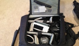The plane spotters toolkit. Cleaning pen, cell phone battery recharger, SD card reader, and more!