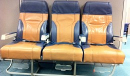 Who needs a couch when you can have a row of seats!